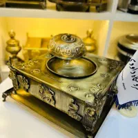 منقل زغالی نوستالژی طرح برجسته آبکاری شده