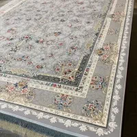 ۴قالی همشکل ۷۰۰شانه گل برجسته طلاکوب اکرلیک آلمانی