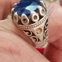 انگشتر یاقوت اصل معدنی. کبود رکاب دست ساز فاخر