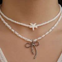،گردنبند تابستون گردنبند مروارید(تک ،عمده)