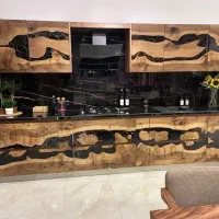 کابینت چوب طبیعی رزین اپوکسی اقساط