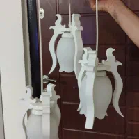 یک جفت شمعدان ولوستر سه شاخه