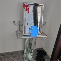 آینه و شمعدان استیل