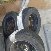 چهار عدد رینگ و لاستیک پژو