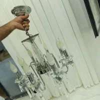 لوستر نقره‌ای کار کرده در حد نو