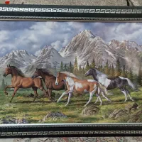 تابلو نقاشی چهار اسب