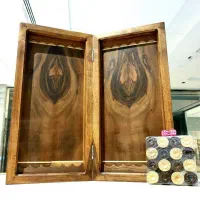 تخته نرد مونوکد چوب ریشه درخت گردو