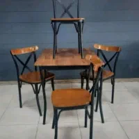میز و صندلی چهارنفره لهستانی کافه فست فود  رستوران