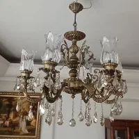 لوستر ۶ شاخه برنجی