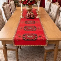 رومیزی نهارخوری مخمل چاپی