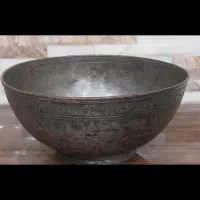 کاسه مسی قدیمی نقشدار