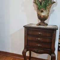 میز تلفن چوبی