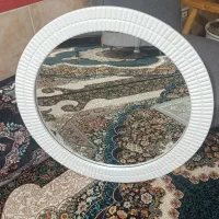 آینه گرد چوبی