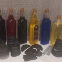 کاپ شیشه ای و روغن ماساژ