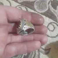 آنتیک نقره آبکار طلا یاقوت .زمرد