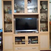 میز تلویزیون ۳ تیکه ویترین دار زیر قیمت