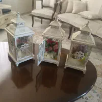 سه عددقفس تزیینی فلزی سالم جای شمع یاگل