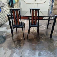 میز نهار خوری 4نفره پایه هاش آهنی