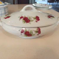 سوپینگ و دیس گل سرخی عطیقه، قابلمه گل پنبه ای