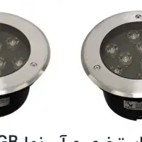 چراغ LED استخری و آب‌نما RGB هفت رنگ توکار فلت