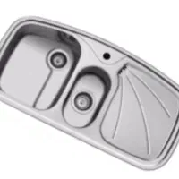سینک استیل اخوان سایز50*100توکار دارای میوه شور