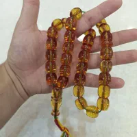 ۲ تا تسبیح سندلوس نباتی و زعفرانی ناب