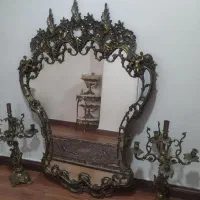 آیینه شمعدون برنز