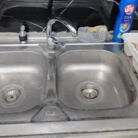 سینک دو قلو .لوستر.