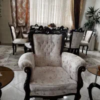 ست ۹ نفره سلطنتی + ناهارخوری ۸ و بوفه و ۳ میز