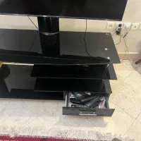 میز تلویزیون شیشه  چهار طبقه