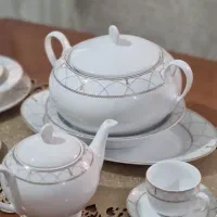 سرویس غذاخوری چینی زرین ایران مدل رومانا