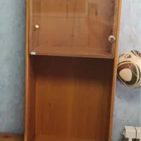 ویترین و کتابخانه کشودار تماما چوب راش