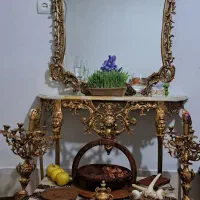 آینه وشمعدان آنتیک وقدیمی