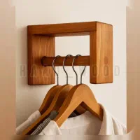 آویز چوبی لباس چوب طبیعی نراد
