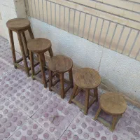 پایه استند چهارپایه گلدان چوبی روستیک