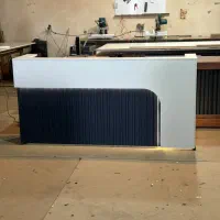 میز کار ترمو سه کشو صندلی چرمی چرخدار T1345