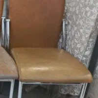 ۴ عدد صندلی پایه استیل