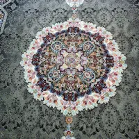 فرش هالیدی کاشان 1200شانه 9و 6متری دودی ذغالی تیره