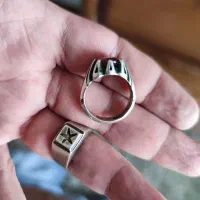 دو تا انگشتر دستساز یاقوت سرخ معدن و حرز