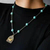 گردنبند ودستبندوگوشواره مرغ امین