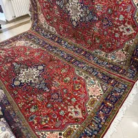 جفت ۶متری دستبافت تبریز هریس زمینه لاکی