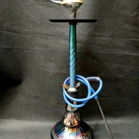 قلیان آکبند خوش رنگ تنه و شیشه