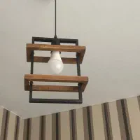 لوستر چوب و فلز