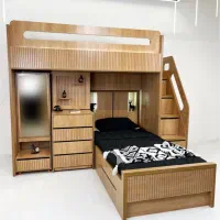تخت دوطبقه کمدار