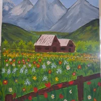 نقاشی طبیعت روی بوم