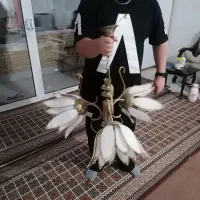 لوستر برنجی سه شاخه