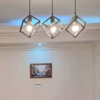 لوستر فلزی سه شاخه