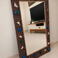 آینه دکوراتیو دست‌ساز با قاب سنتی
