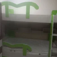 تخت دو طبقه تمام چوب بسیار تمیز