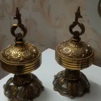 دوعدد قندان برنز